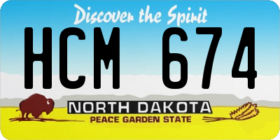 ND license plate HCM674