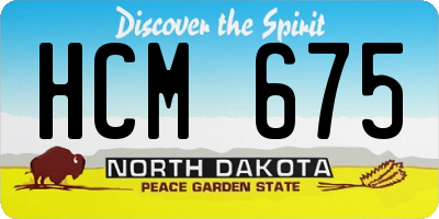 ND license plate HCM675