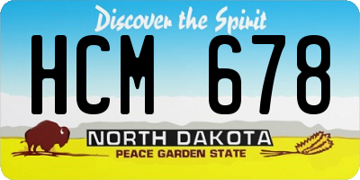 ND license plate HCM678