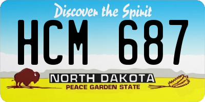 ND license plate HCM687