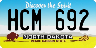 ND license plate HCM692