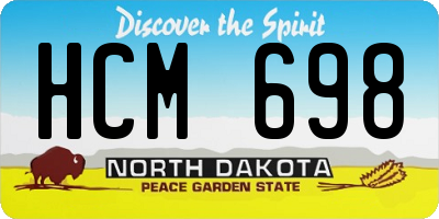 ND license plate HCM698