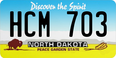 ND license plate HCM703
