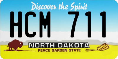 ND license plate HCM711