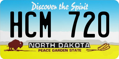 ND license plate HCM720
