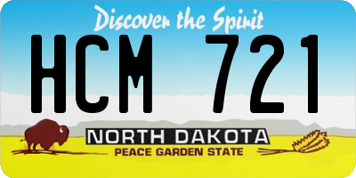 ND license plate HCM721