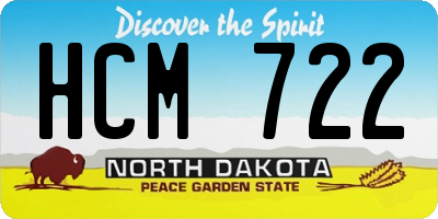 ND license plate HCM722