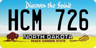 ND license plate HCM726