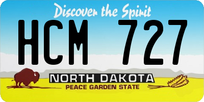 ND license plate HCM727
