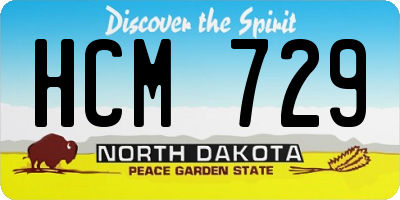 ND license plate HCM729