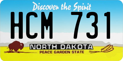 ND license plate HCM731