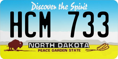 ND license plate HCM733