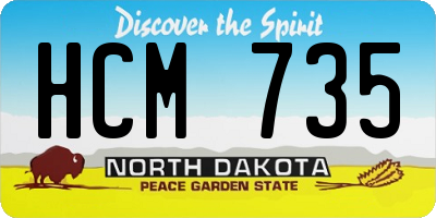 ND license plate HCM735