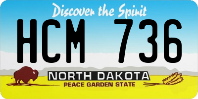 ND license plate HCM736