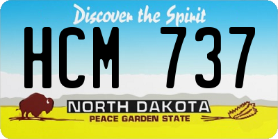 ND license plate HCM737