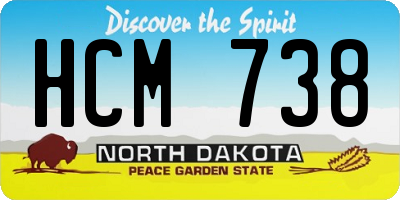ND license plate HCM738