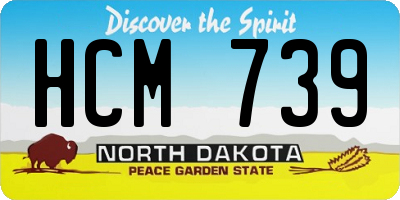 ND license plate HCM739