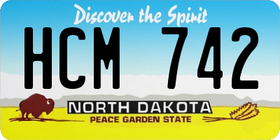 ND license plate HCM742