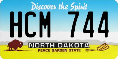 ND license plate HCM744