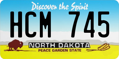 ND license plate HCM745