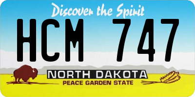 ND license plate HCM747