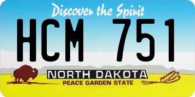 ND license plate HCM751