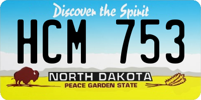ND license plate HCM753