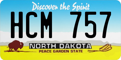 ND license plate HCM757