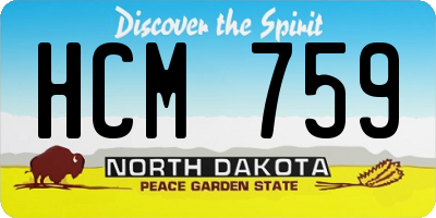 ND license plate HCM759
