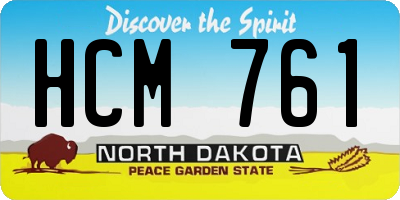 ND license plate HCM761