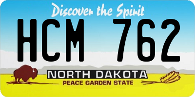 ND license plate HCM762