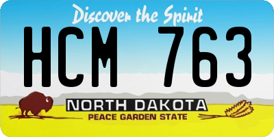 ND license plate HCM763