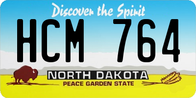 ND license plate HCM764