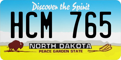 ND license plate HCM765