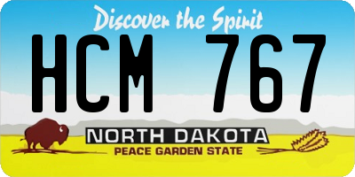 ND license plate HCM767