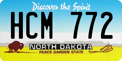 ND license plate HCM772