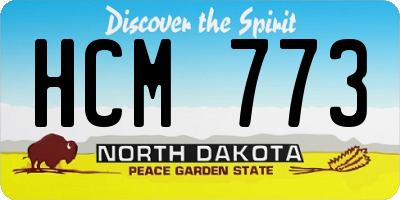 ND license plate HCM773