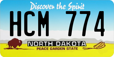 ND license plate HCM774