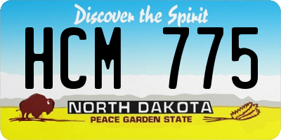 ND license plate HCM775