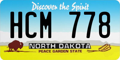 ND license plate HCM778