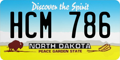 ND license plate HCM786