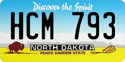 ND license plate HCM793