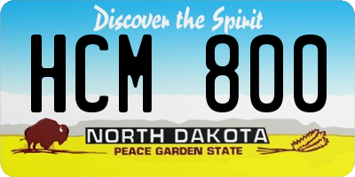 ND license plate HCM800