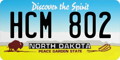 ND license plate HCM802