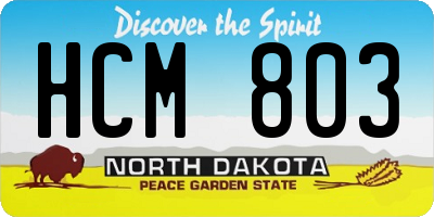 ND license plate HCM803