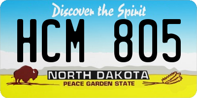 ND license plate HCM805
