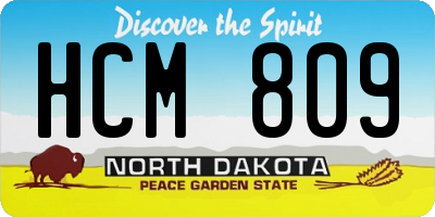 ND license plate HCM809