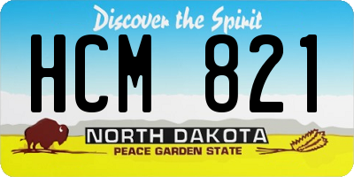 ND license plate HCM821