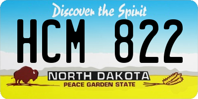 ND license plate HCM822