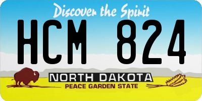 ND license plate HCM824
